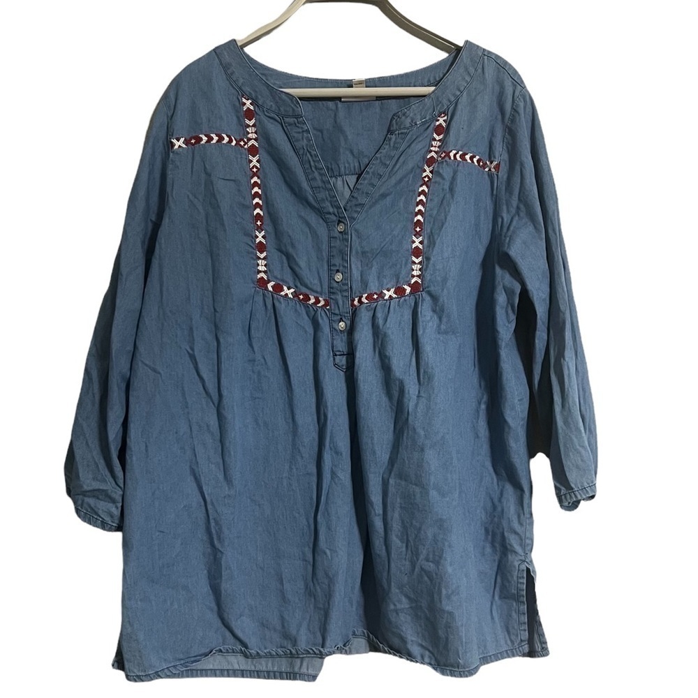 Avenue blouse boho embroidered 14/16